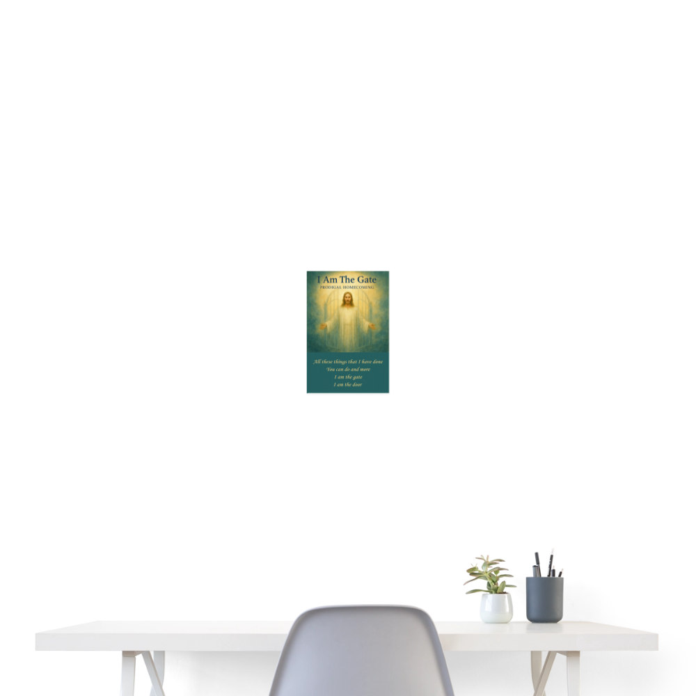 I Am The Gate Poster 8x12 - white