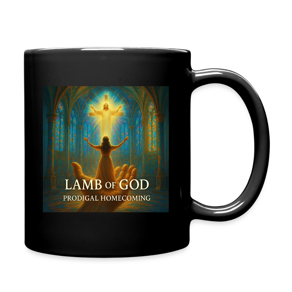 Lamb of God Creator Cover Art + Prodigal Homecoming Logo Mug - black