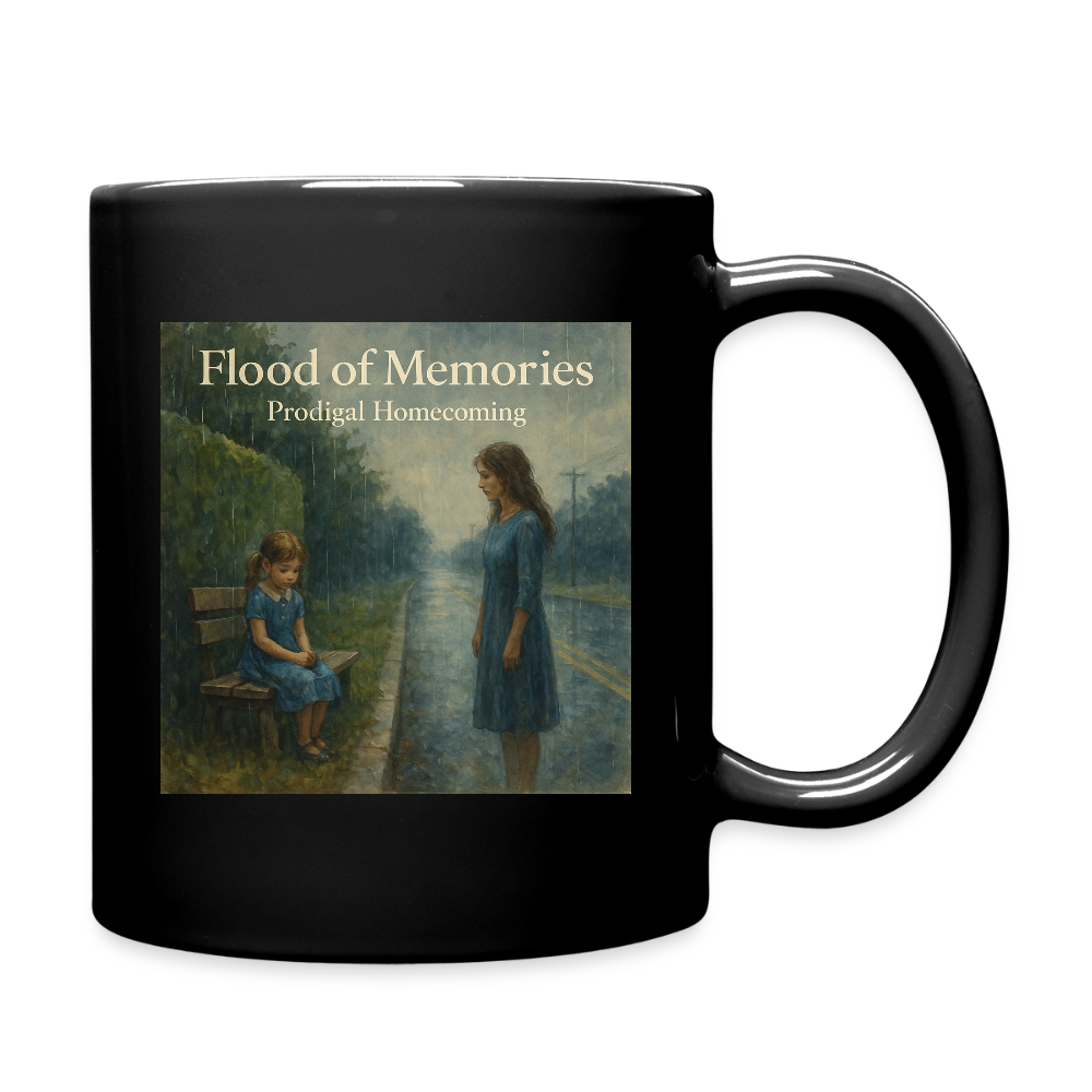 Flood of Memories Creator Cover Art + Prodigal Homecoming Logo Mug - black