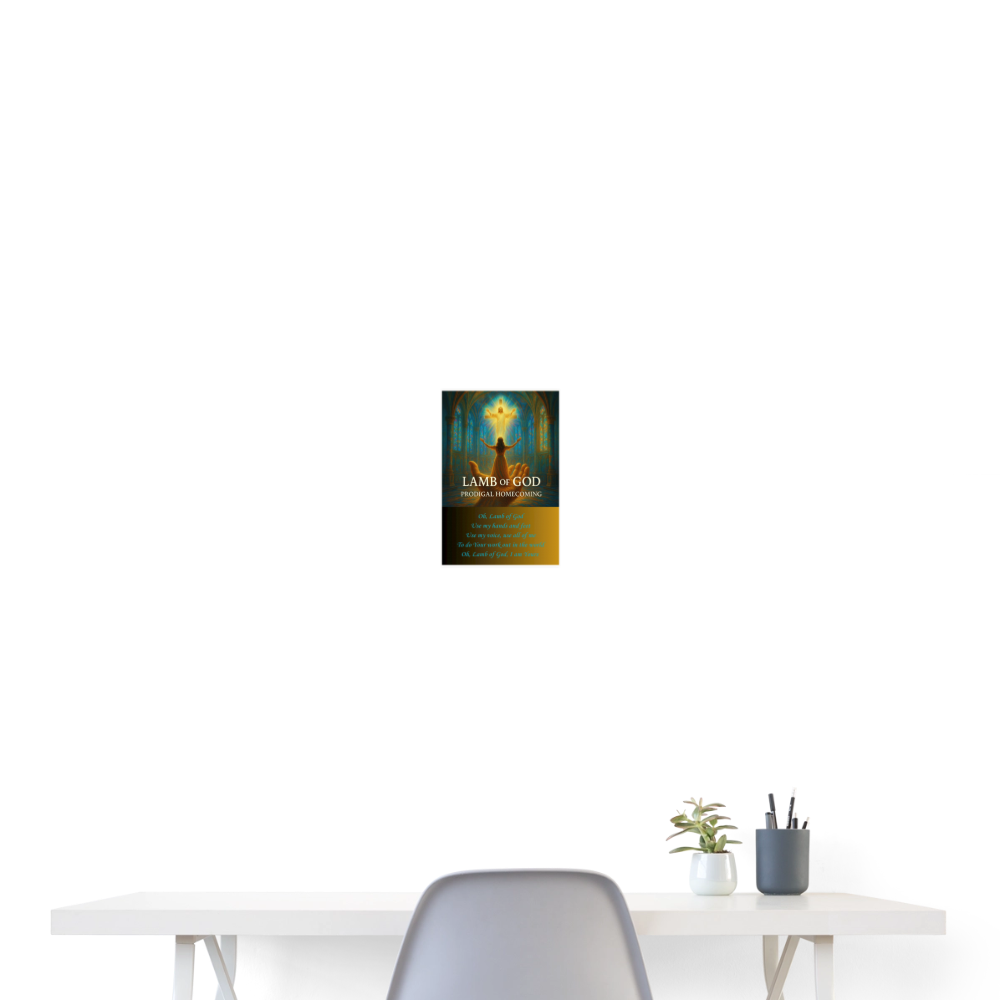 Lamb of God Poster 8x12 - white