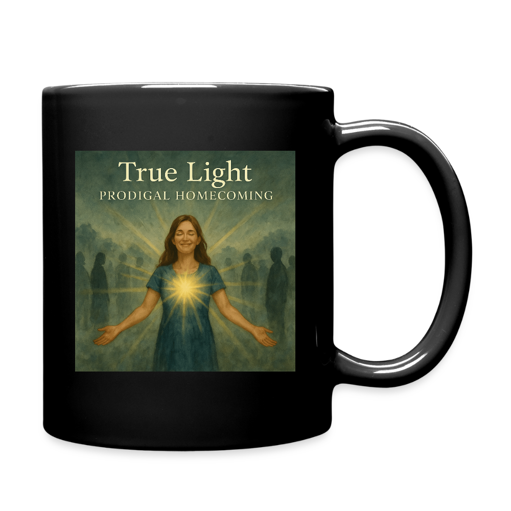 True Light Creator Cover Art + Prodigal Homecoming Logo Mug - black