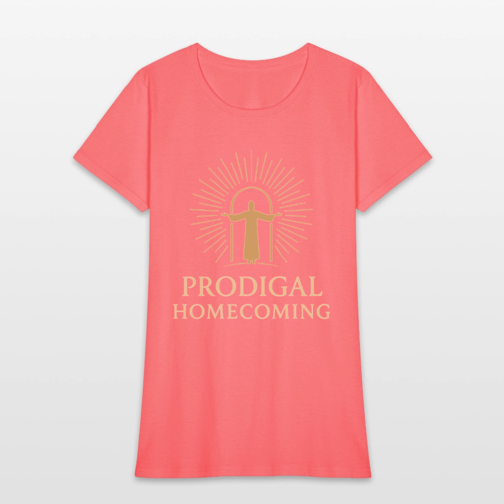 Prodigal Homecoming - Ladie's T-Shirt - coral