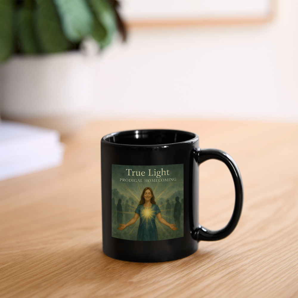 True Light Creator Cover Art + Prodigal Homecoming Logo Mug - black