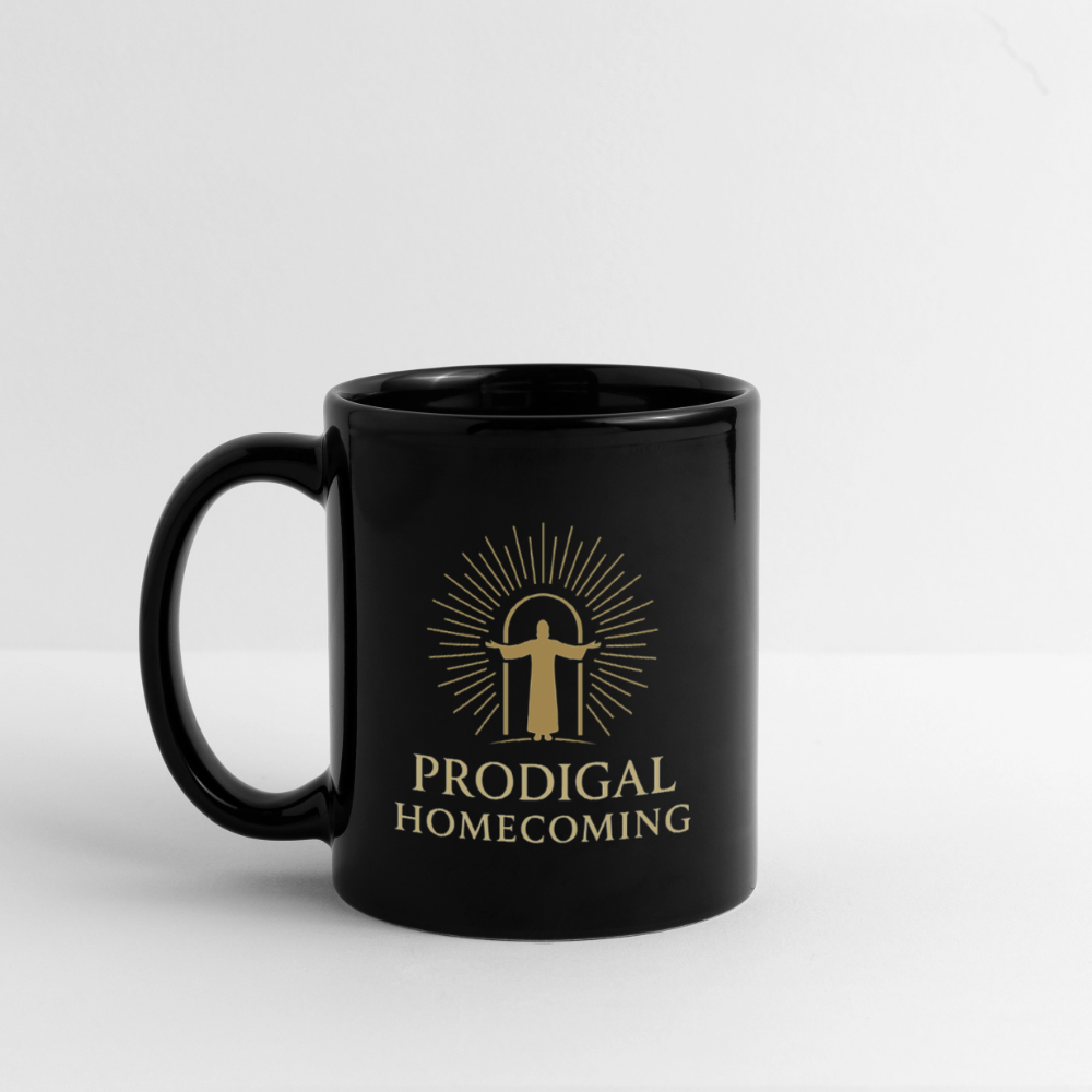 Flood of Memories Creator Cover Art + Prodigal Homecoming Logo Mug - black