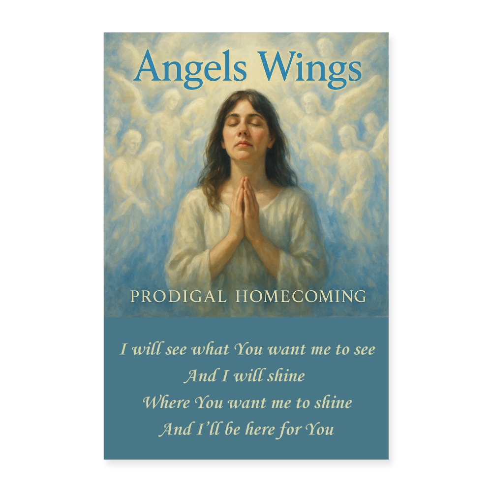 Angels Wings Poster 8x12 - white