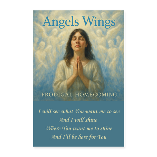 Angels Wings Poster 8x12 - white