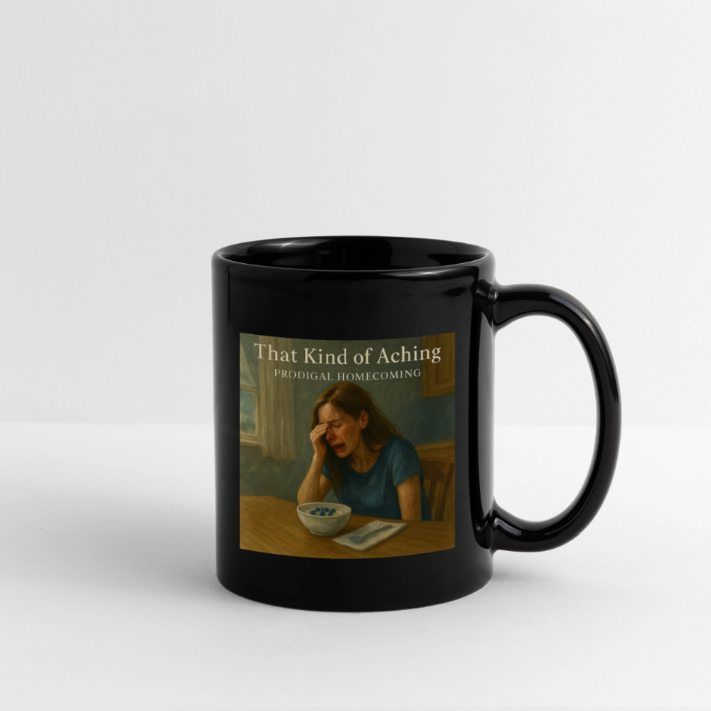 That Kind of Aching Creator Cover Art + Prodigal Homecoming Logo Mug - black