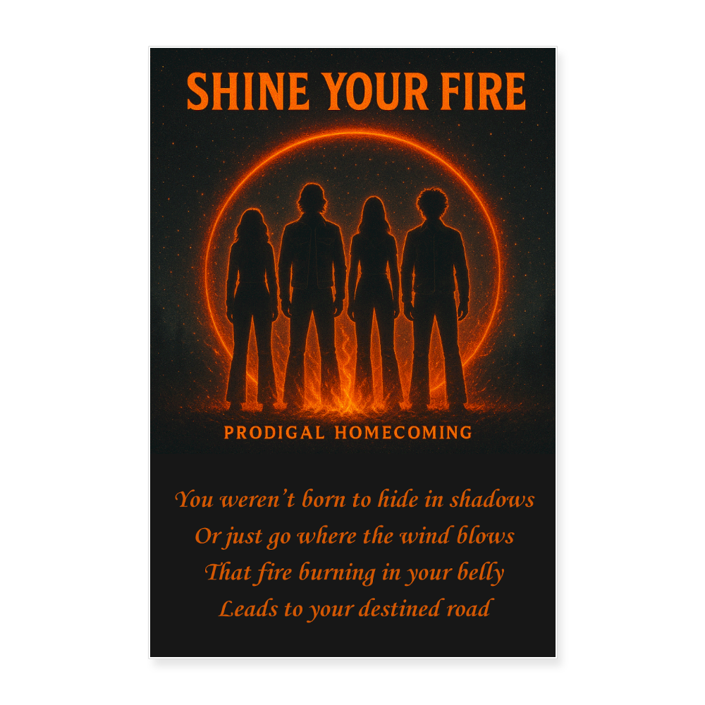 Shine Your Fire Cover Art Poster 8x12 - white