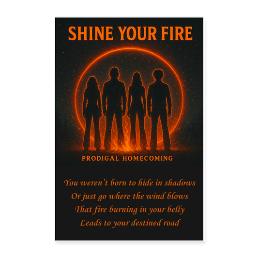 Shine Your Fire Cover Art Poster 8x12 - white