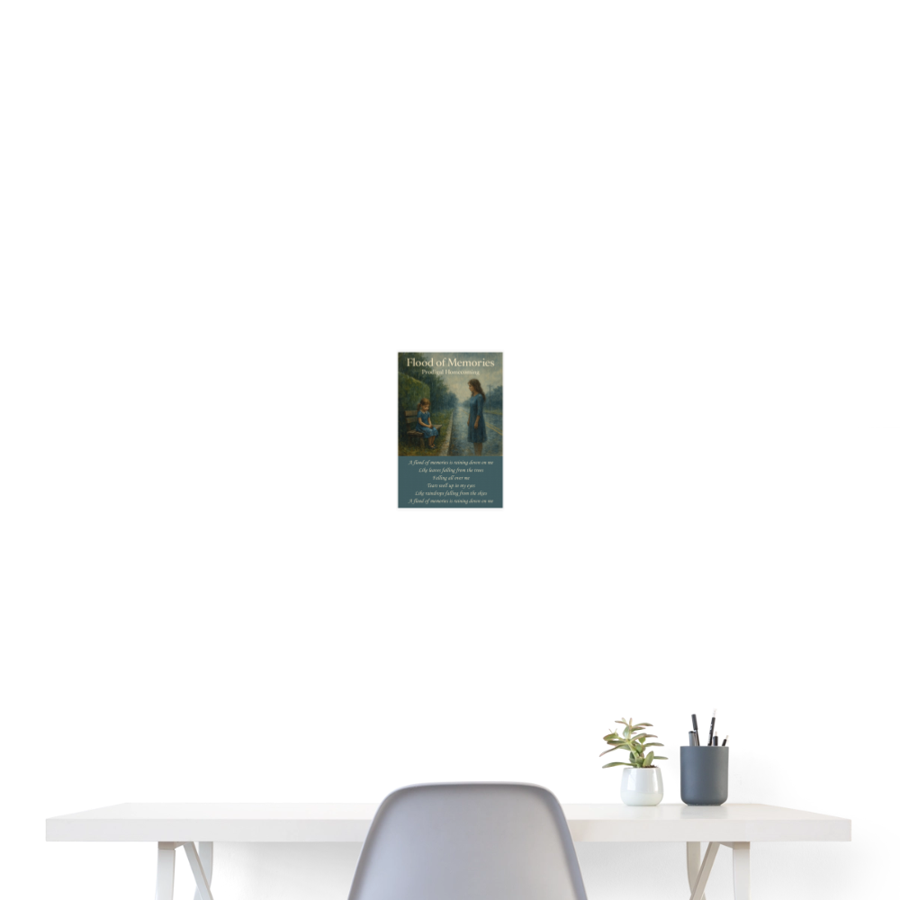 Flood of Memories Cover Art Poster 8x12 - white