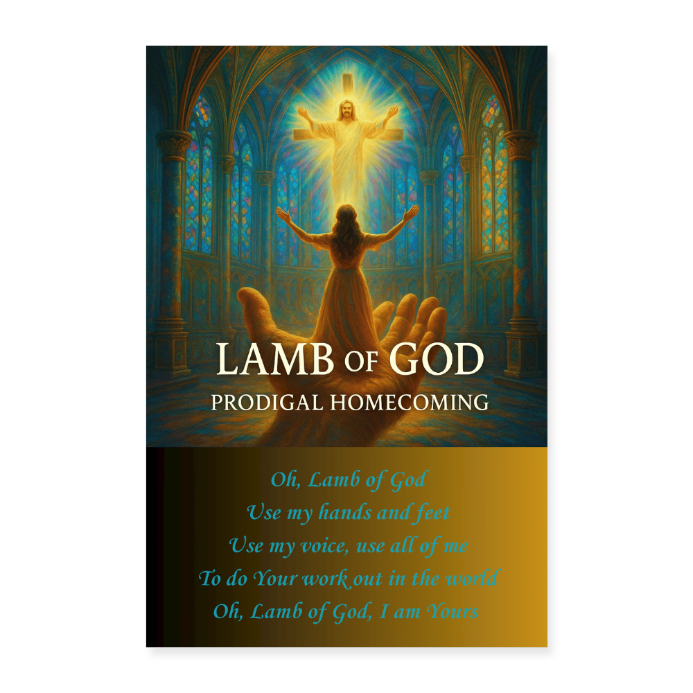 Lamb of God Poster 8x12 - white