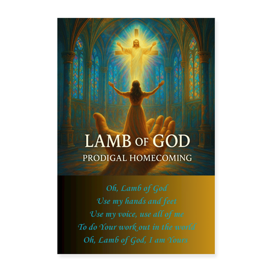 Lamb of God Poster 8x12 - white