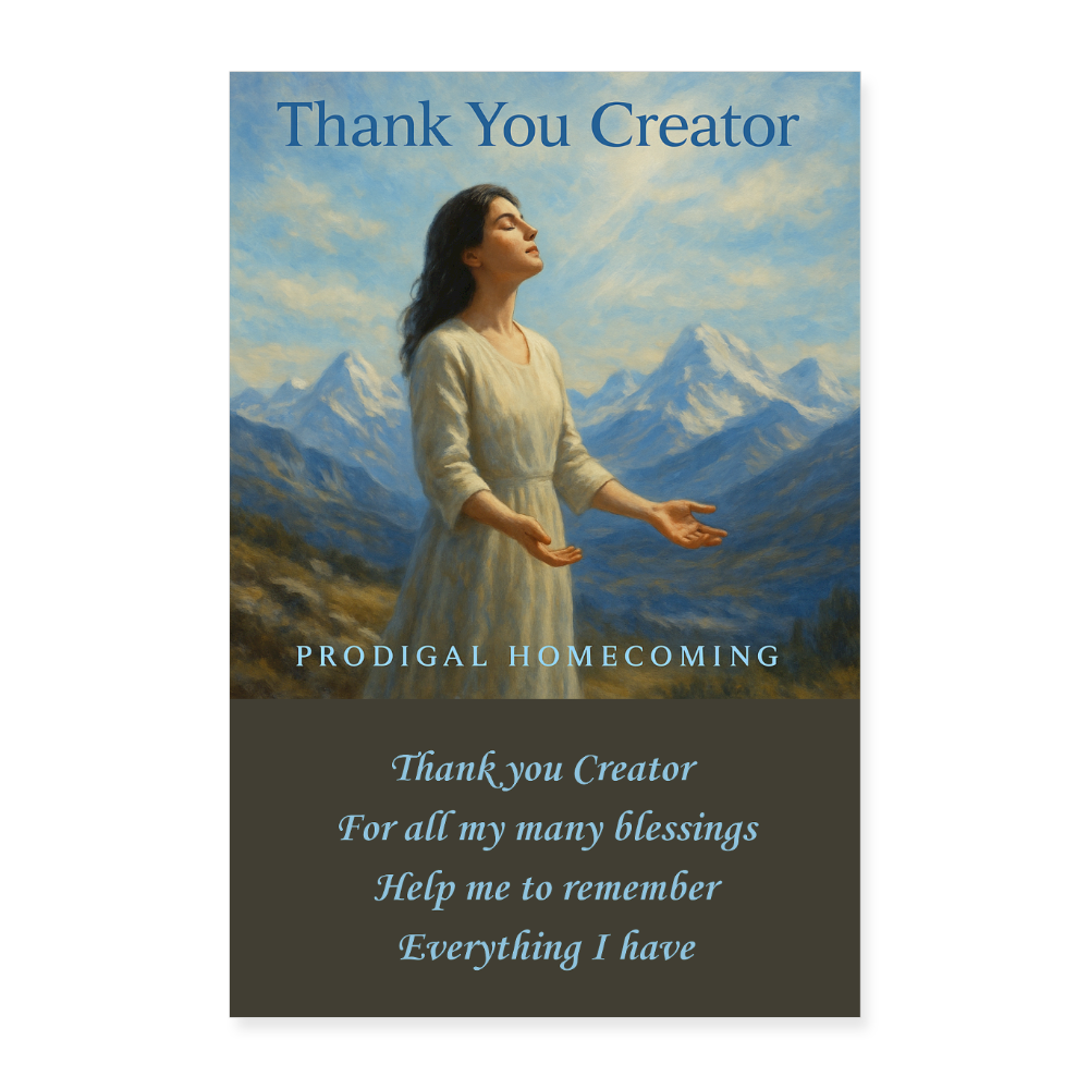 Thank You Creator Poster 8x12 - white