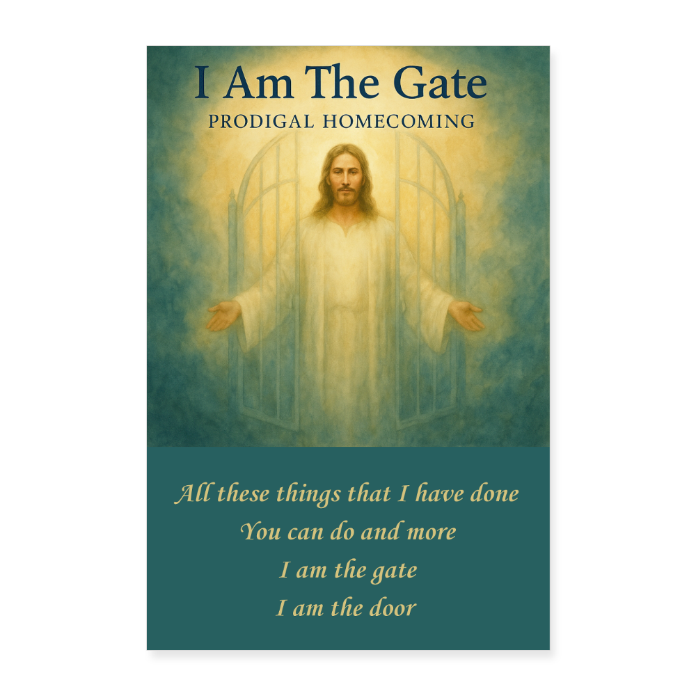 I Am The Gate Poster 8x12 - white