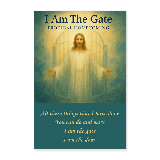 I Am The Gate Poster 8x12 - white