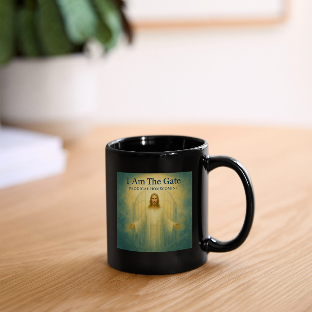 I Am The Gate Cover Art + Prodigal Homecoming Logo Mug - black