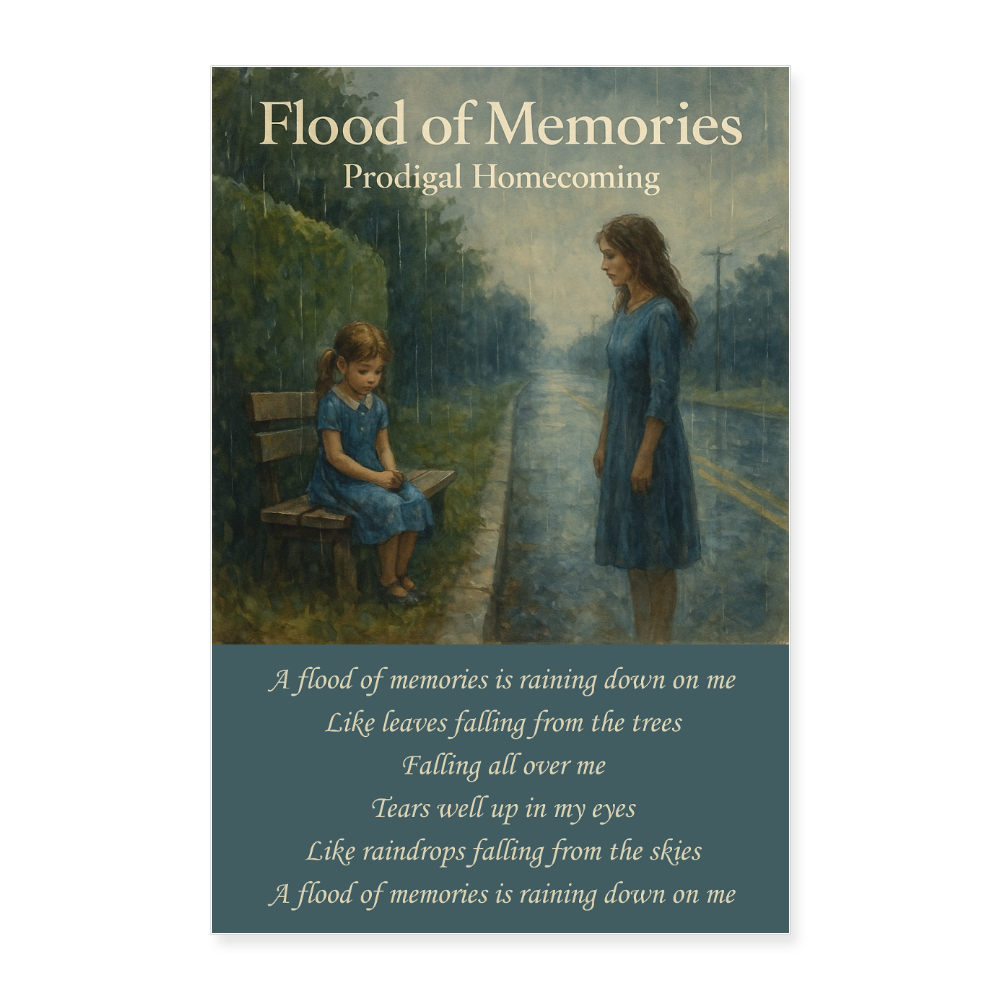 Flood of Memories Cover Art Poster 8x12 - white