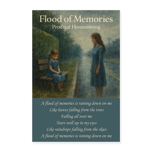 Flood of Memories Cover Art Poster 8x12 - white