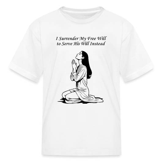 Girl's Surrender Kids' T-Shirt - white