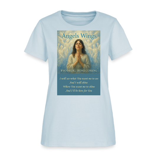 Angels Wings Women's T-Shirt - light blue