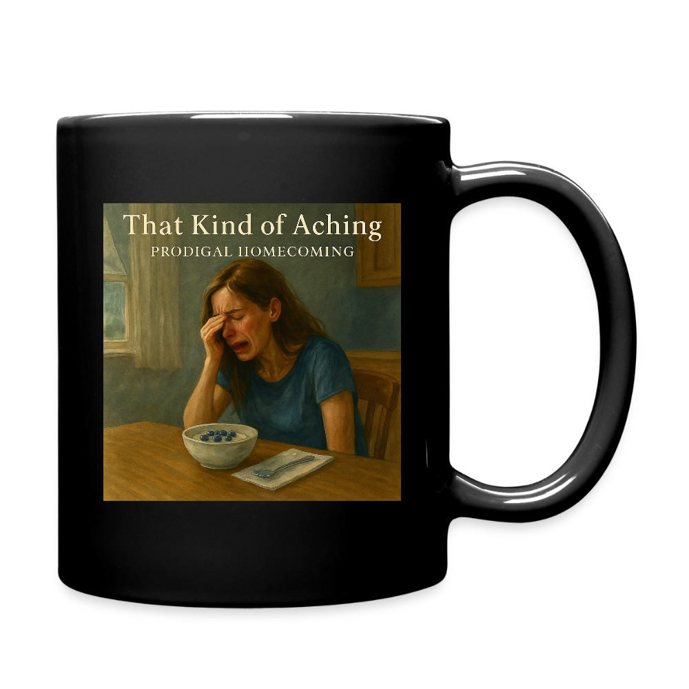 That Kind of Aching Creator Cover Art + Prodigal Homecoming Logo Mug - black