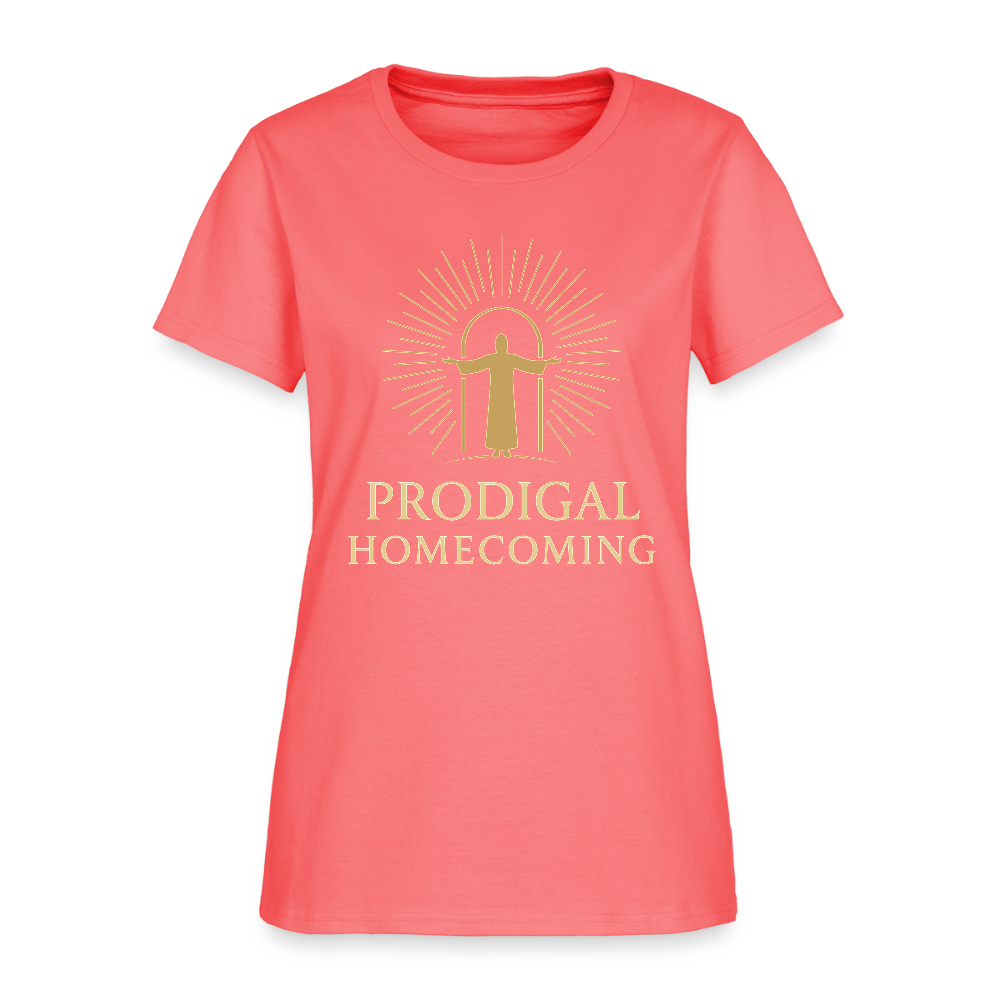 Prodigal Homecoming - Ladie's T-Shirt - coral