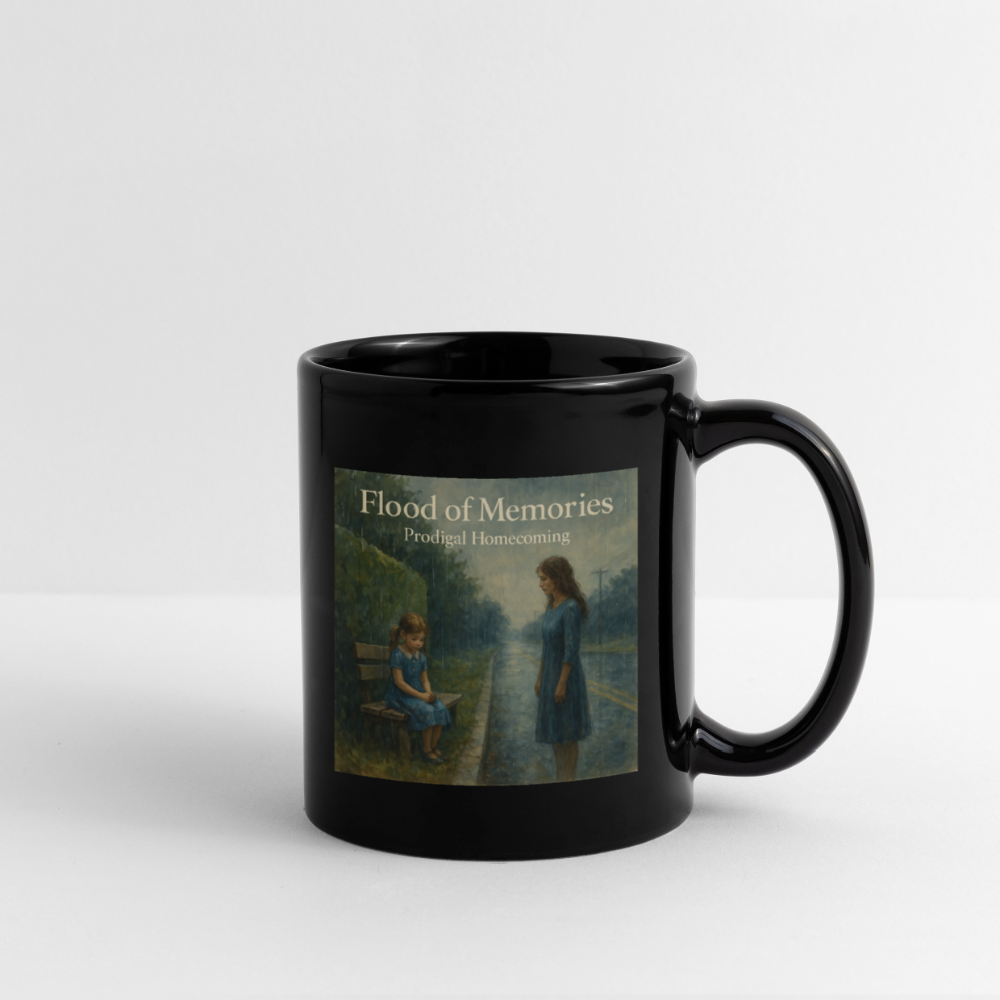 Flood of Memories Creator Cover Art + Prodigal Homecoming Logo Mug - black